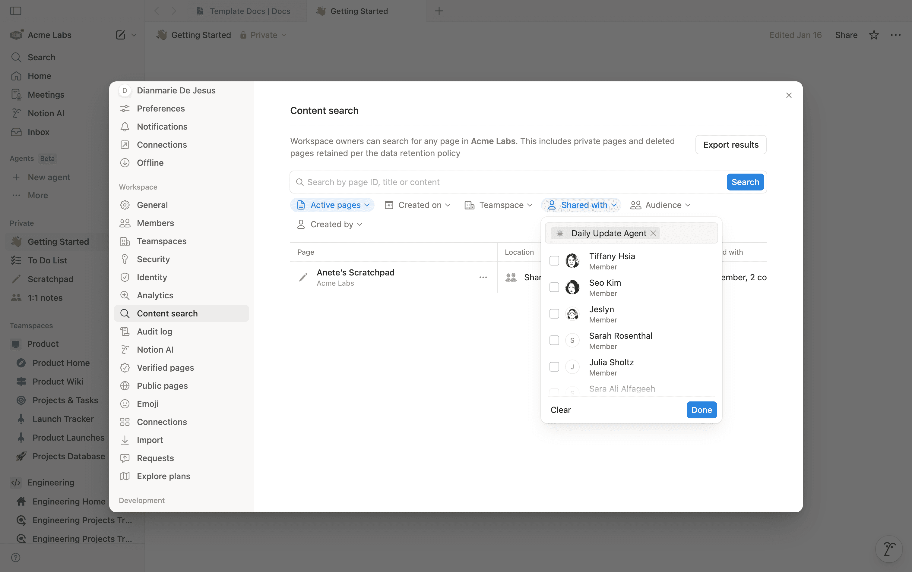コンテンツ検索