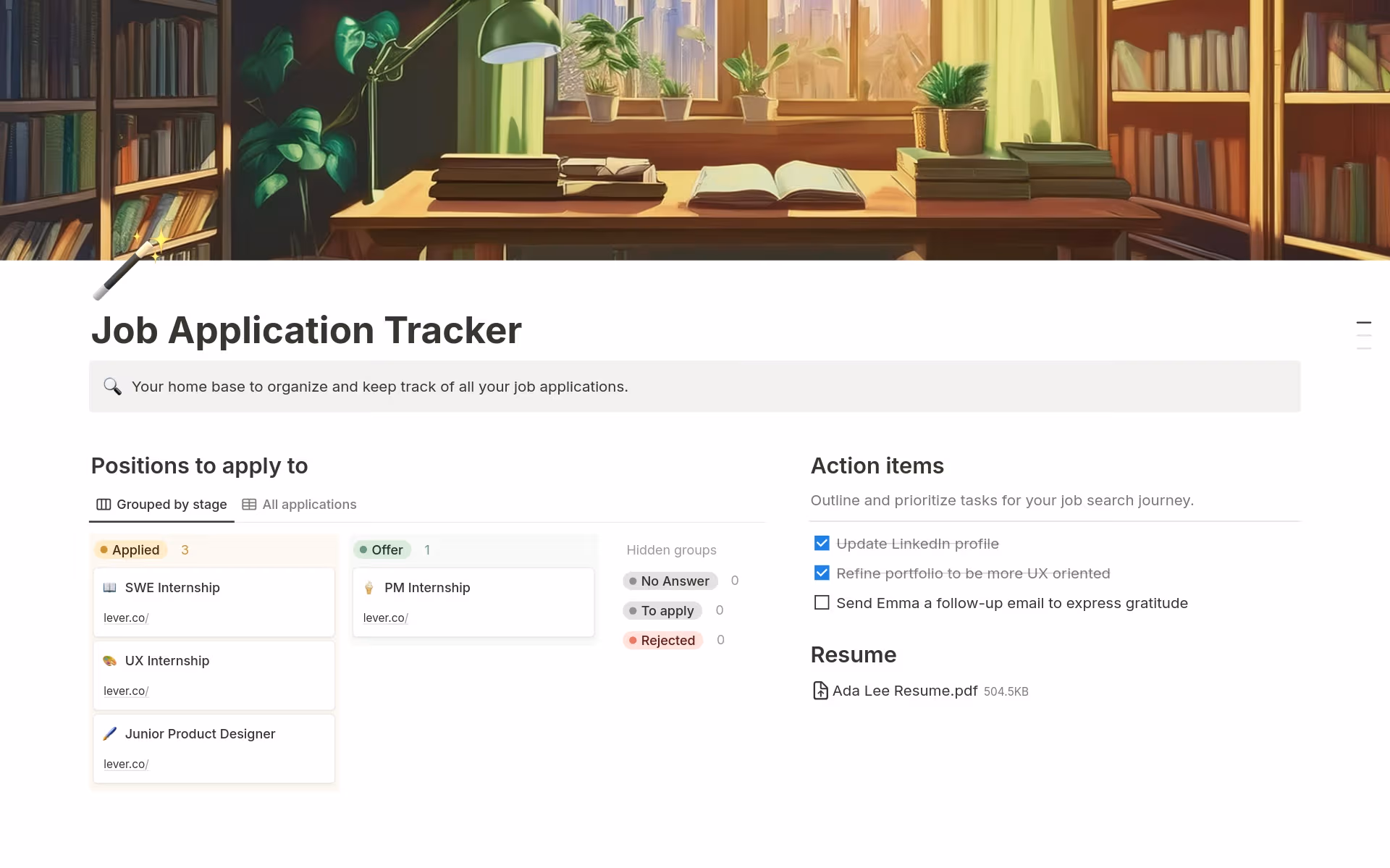 Image for templates-for-student-job-hunting
